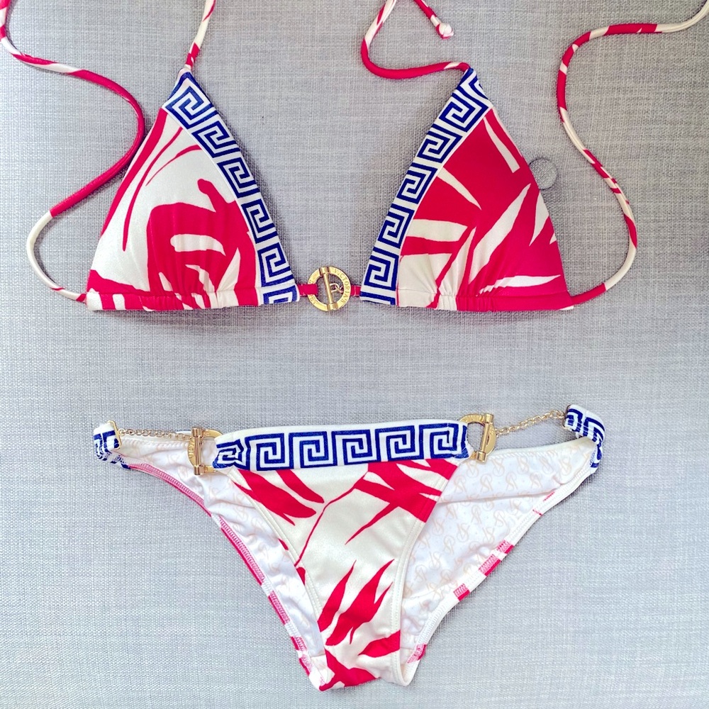 Victoria’s Secret Push Up Gold Metal Halter Bikini